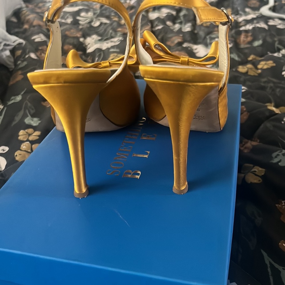 Something Bleu Saffron Colored Heels - image 3